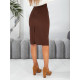 Спідниця олівець - висока посадка, арт. 892, шоколад