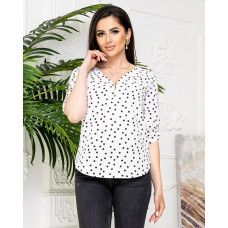Блуза 158, горох белый