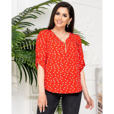 Блуза 158, горох красный