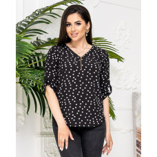 Блуза 158, горох чёрный