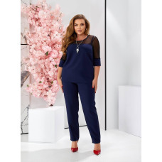 Брючний костюм з біжу, арт. 153, синій