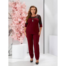 Брючний костюм з біжу, арт. 153, бордо