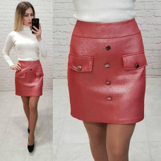 Спідниця з ґудзиками, арт 321, червоний