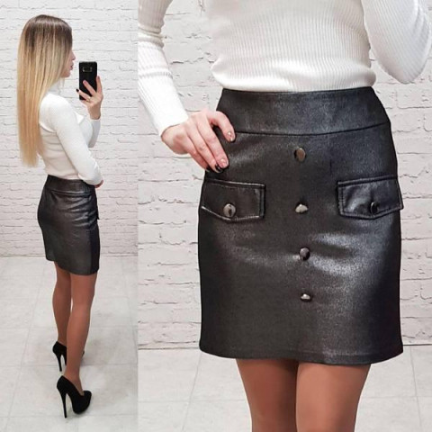 Спідниця з ґудзиками, арт 321, чорний