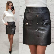 Спідниця з ґудзиками, арт 321, чорний