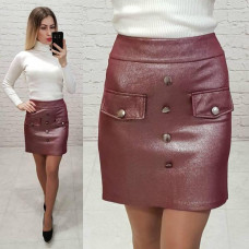 Спідниця з ґудзиками, арт 321, марсала