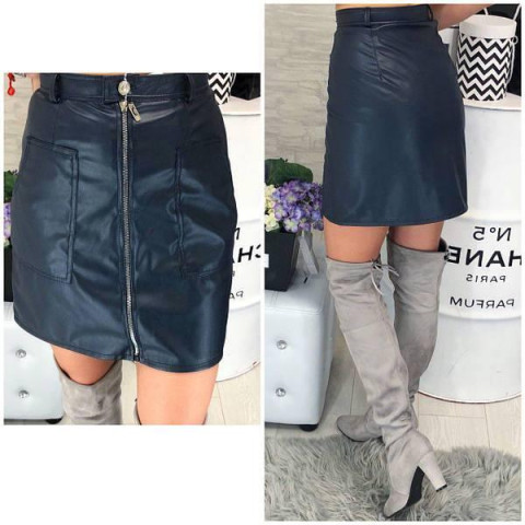 Спідниця з екошкіри, арт.308, пляшка