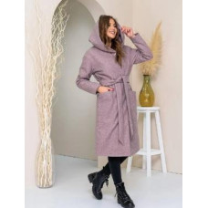 Пальто 176, сіро - рожевий