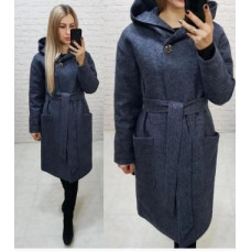 Пальто 176, сіро - синій