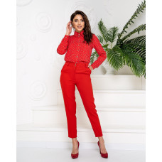 Блуза в горох, арт. 600, червоний