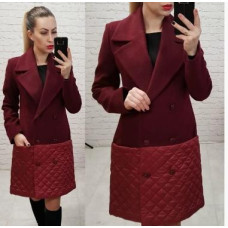 Пальто 140, бордо