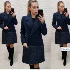 Пальто 140, синій