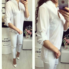 Жіноча блуза з подовженою спинкою, арт. 749, білий