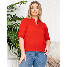 Жіноча блуза з подовженою спинкою, арт. 749, червоний