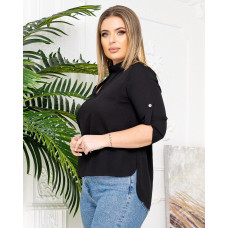 Жіноча блуза з подовженою спинкою, арт. 749, чорний