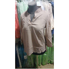 Жіноча блуза з подовженою спинкою, арт. 749, кава