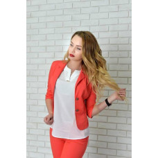 Жакет з рукавом 3/4, арт. 01, колір корал