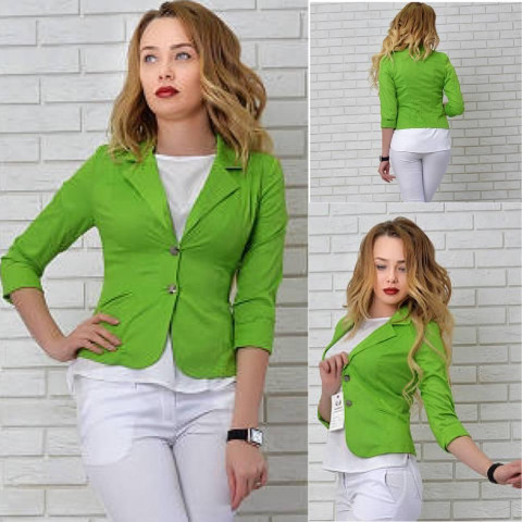 Жакет з рукавом 3/4, арт. 01, колір яблуко