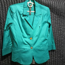 Жакет з рукавом 3/4, арт. 01, колір бірюза зелена