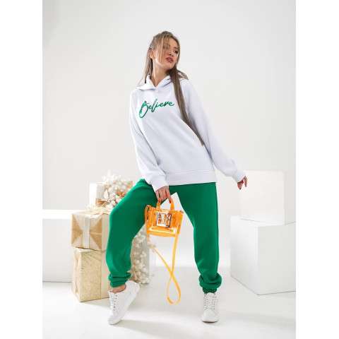 Жіночий спортивний костюм “Believe”, арт. 465, зелений