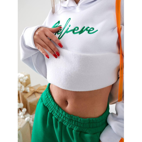 Жіночий спортивний костюм “Believe”, арт. 465, зелений