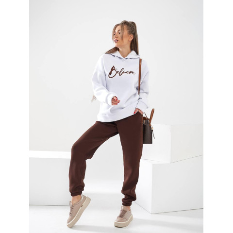 Жіночий спортивний костюм “Believe”, арт. 465, шоколад