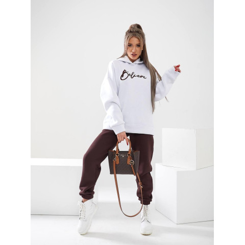 Жіночий спортивний костюм “Believe”, арт. 465, шоколад