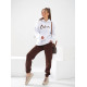Жіночий спортивний костюм “Believe”, арт. 465, шоколад