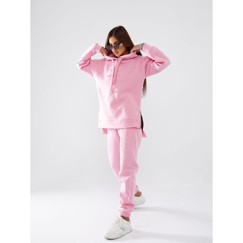 Костюм з подовженим худі, арт. 464, рожевий