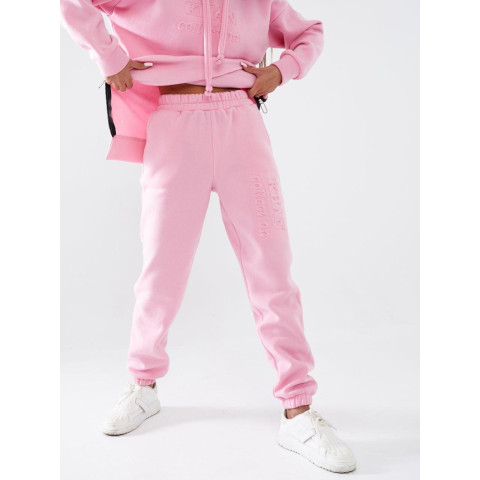 Костюм з подовженим худі, арт. 464, рожевий