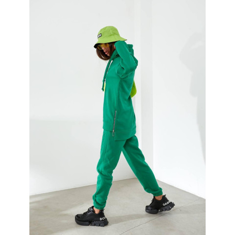 Костюм з подовженим худі, арт. 464, зелений