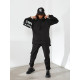 Костюм з подовженим худі, арт. 464, чорний