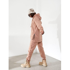Костюм з подовженим худі, арт. 464, кава з молоком