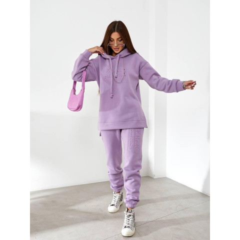 Костюм з подовженим худі, арт. 464, фіолетовий