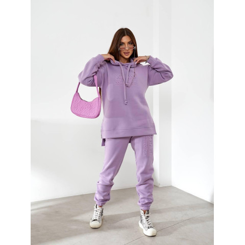 Костюм з подовженим худі, арт. 464, фіолетовий