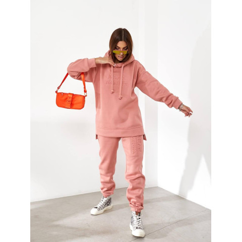 Костюм з подовженим худі, арт. 464, персик