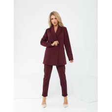 Костюм з подовженим жакетом, арт.458, бордо
