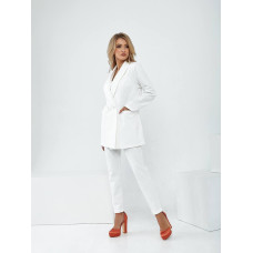Костюм з подовженим жакетом, арт.458, білий