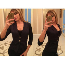 Жакет 04 чорний рукав 3/4