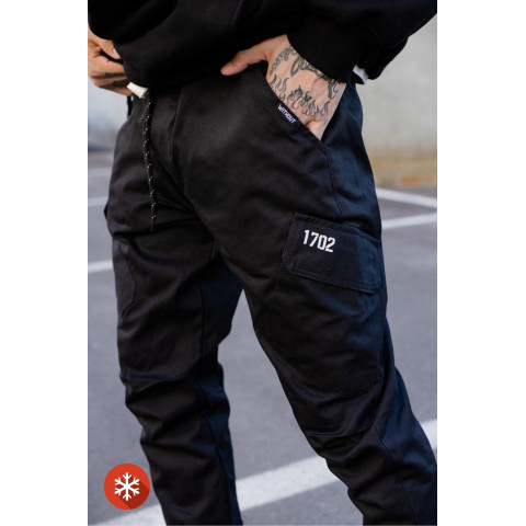 Чоловічі Теплі Штани Карго Without Bayraktar Black