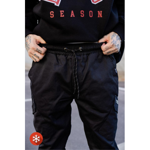 Чоловічі Теплі Штани Карго Without Bayraktar Black