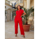 Костюм з поясом, арт 428, червоний