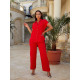 Костюм з поясом, арт 428, червоний
