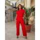 Костюм з поясом, арт 428, червоний