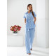 Костюм з поясом, арт 428, блакитний