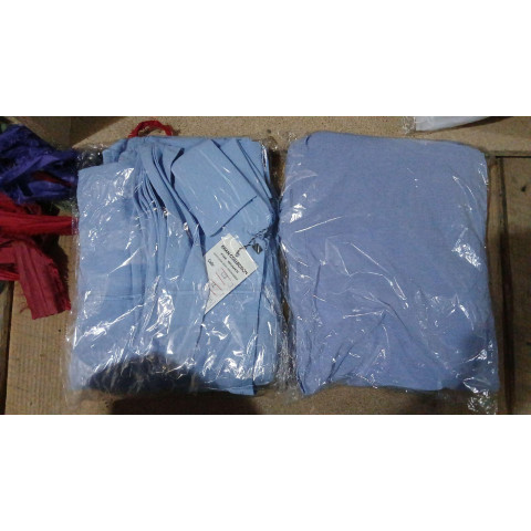 Костюм з поясом, арт 428, світло блакитний