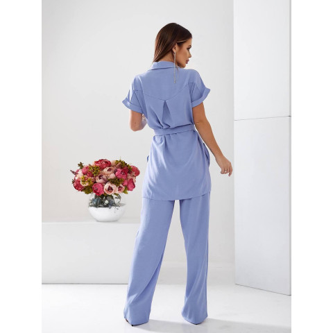 Костюм з поясом, арт 428, джинс