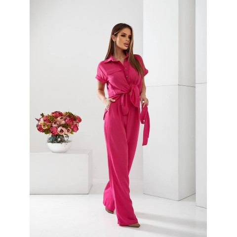 Костюм з поясом, арт 428, малина