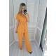 Костюм з поясом, арт 428, оранжевий