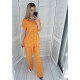 Костюм з поясом, арт 428, оранжевий